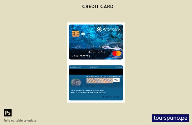 lista para imprimir plantilla de mastercard del banco Arion de Islandia